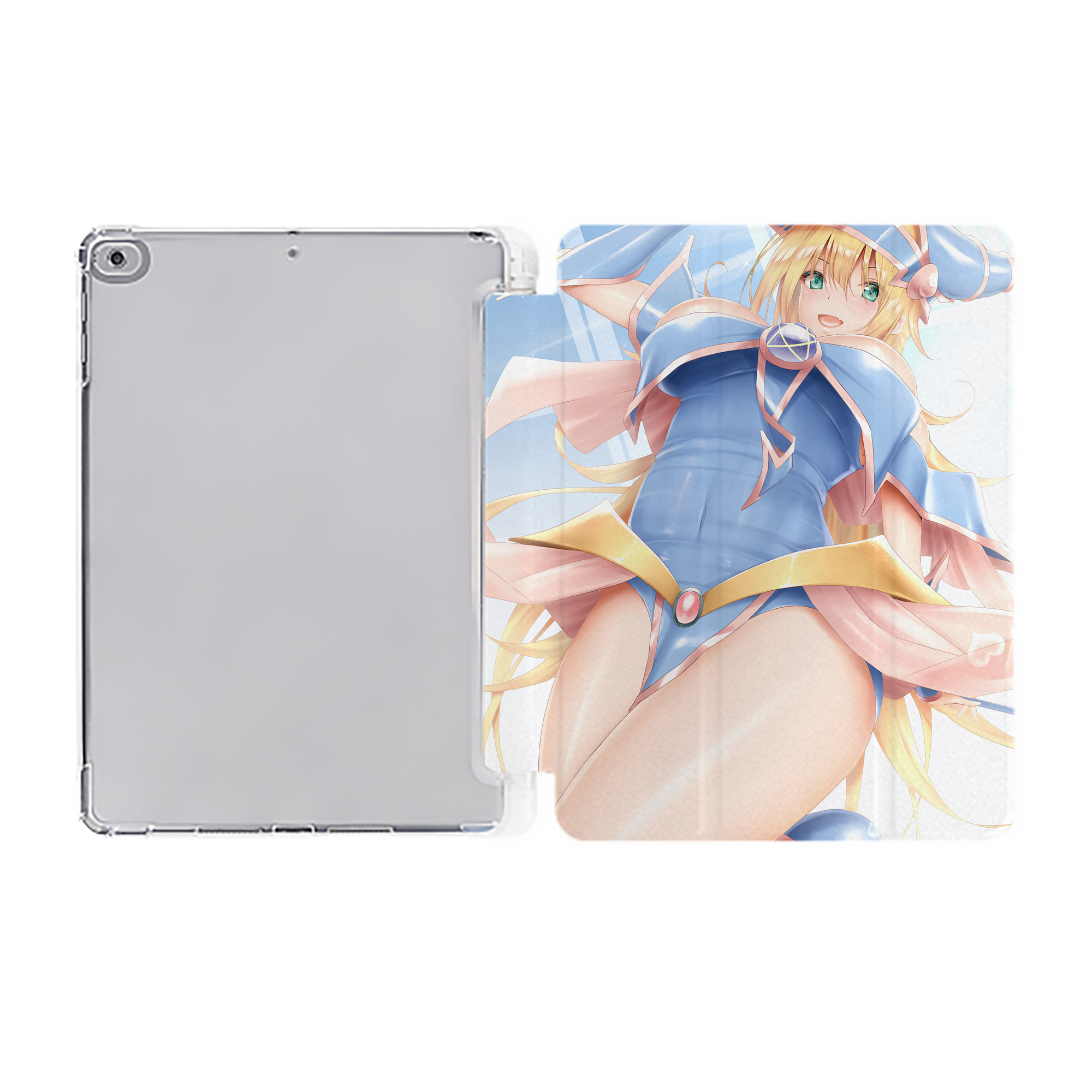 （画像用） 遊☆戯☆王 Yu-Gi-Oh! IPad ケース ペン収納付き 三つ折りスタンド PUレザー×シリコン 対応機種9.5/10.5/10.9インチ